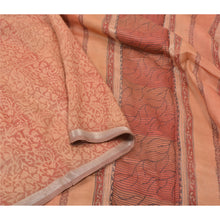 Load image into Gallery viewer, Sanskriti Vintage Peach Heavy Sarees Blend Cotton Fabric Printed &amp; Woven Sari
