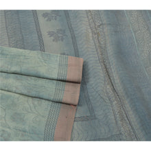 Load image into Gallery viewer, Sanskriti Vintage Grey Heavy Sarees Blend Cotton Fabric Printed &amp; Woven Sari
