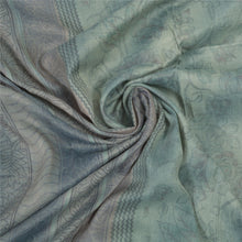 Load image into Gallery viewer, Sanskriti Vintage Grey Heavy Sarees Blend Cotton Fabric Printed &amp; Woven Sari
