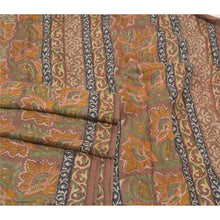 Load image into Gallery viewer, Sanskriti Vintage Heavy Sarees Pure Woolen Fabric Printed &amp; Woven Brown Sari
