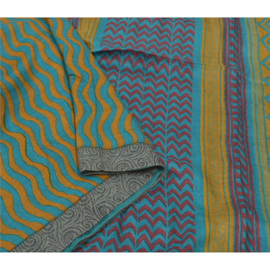 Sanskriti Vintage Green Heavy Sarees Pure Woolen Sustainable Fabric Printed & Woven Sari