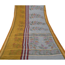 Load image into Gallery viewer, Sanskriti Vintage Heavy Indian Sari 100% Pure Cotton Fabric Grey Woven Sarees
