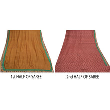 Load image into Gallery viewer, Sanskriti Vintage Heavy Brown Sari Pure Silk Fabric Polka  Dots Printed Sarees
