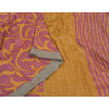 Sanskriti Vintage Heavy Indian Sari Pure Woolen Purple Sustainable Fabric Printed Sarees
