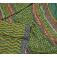 Load image into Gallery viewer, Sanskriti Vintage Heavy Green Sarees Pure Woolen Fabric Printed 5 Yard Sari
