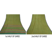 Load image into Gallery viewer, Sanskriti Vintage Heavy Green Sarees Pure Woolen Fabric Printed 5 Yard Sari
