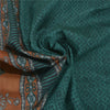 Sanskriti Vintage Heavy Green Sarees Pure Tussar Silk Printed Sari 5 Yard Sustainable Fabric
