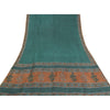 Sanskriti Vintage Heavy Green Sarees Pure Tussar Silk Printed Sari 5 Yard Sustainable Fabric