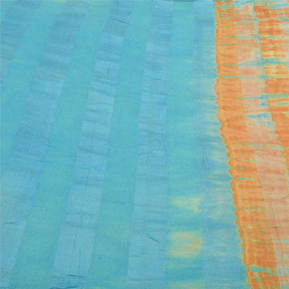 Sanskriti Vintage Heavy Indian Sarees Pure Tussar Silk Woven Tie-Dye Sari Sustainable Fabric