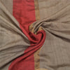 Sanskriti Vintage Heavy Grey Sarees Pure Tussar Silk Woven Sari 5 Yard Sustainable Fabric