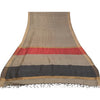 Sanskriti Vintage Heavy Grey Sarees Pure Tussar Silk Woven Sari 5 Yard Sustainable Fabric