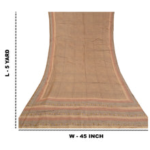 Load image into Gallery viewer, Sanskriti Vintage Heavy Cream Sarees Pure Tussar Silk Printed Sari 5 Yard Fabric
