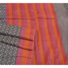 Load image into Gallery viewer, Sanskriti Vintage Heavy Grey Sarees Pure Tussar Silk Printed Sari 5 Yard Fabric
