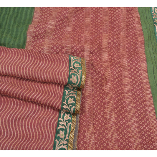 Sanskriti Vintage mørkerøde kraftige sarier i rent ulden, bæredygtigt stof, broderet sari