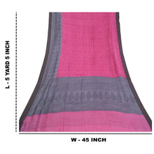 Load image into Gallery viewer, Sanskriti Vintage Pink Heavy Sarees 100% Pure Woolen Fabric Printed Sari
