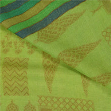 Load image into Gallery viewer, Sanskriti Vintage Green Heavy Indian Sari 100% Pure Woolen Fabric Printed Sarees
