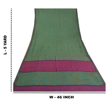 Load image into Gallery viewer, Sanskriti Vintage Green Heavy Indian Sari Pure Woolen Fabric Printed Sarees
