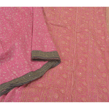 Load image into Gallery viewer, Sanskriti Vintage Pink Heavy Sari Pure Woolen Hand Beaded Fabric Printed Sarees
