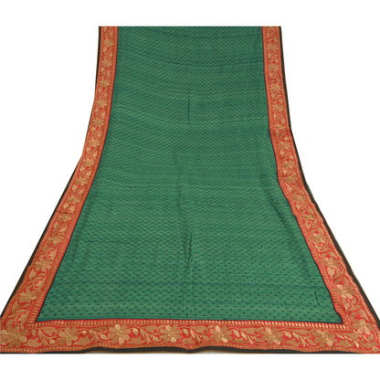Sanskriti Vintage Heavy Sarees Pure Handloom Silk Sustainable Fabric Embroidered Woven Sari