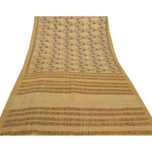 Load image into Gallery viewer, Sanskriti Vintage Heavy Sarees Pure Woolen Cream Fabric Printed &amp; Woven Sari
