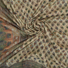 Load image into Gallery viewer, Sanskriti Vintage Ivory Heavy Indian Sarees 100% Pure Woolen Fabric Printed Sari
