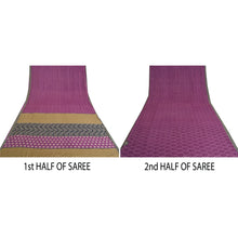 Load image into Gallery viewer, Sanskriti Vintage Purple Heavy Indian Sarees  Pure Woolen Fabric Printed Sari

