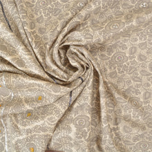 Load image into Gallery viewer, Sanskriti Vintage Sarees Gray Hand Beaded Heavy Pure Woolen Fabric Printed Sari
