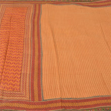 Load image into Gallery viewer, Sanskriti Vintage Sarees Peach Printed Heavy Sari Pure Woolen Soft Craft Fabric
