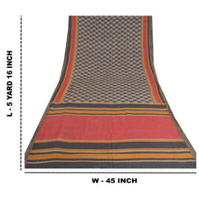 Load image into Gallery viewer, Sanskriti Vintage Sarees Black Printed Heavy Sari Pure Woolen Soft Craft Fabric
