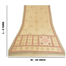 Load image into Gallery viewer, Sanskriti Vintage Ivory Heavy Sarees 100% Pure Woolen Fabric Block Printed Sari
