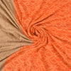 Sanskriti Vintage Orange Heavy Indian Sarees Pure Woolen Sustainable Fabric Printed Sari