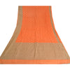 Sanskriti Vintage Orange Heavy Indian Sarees Pure Woolen Sustainable Fabric Printed Sari