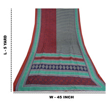 Load image into Gallery viewer, Sanskriti Vintage Green Heavy Indian Sarees Woolen Fabric Printed 5 Yard Sari
