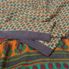 Sanskriti Vintage Orange/Ivory Sarees Pure Woolen Printed & Woven Sari /Sustainable Fabric