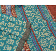 Load image into Gallery viewer, Sanskriti Vintage Blue Heavy Indian Sarees 100% Pure Woolen Fabric Printed Sari
