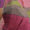 Sanskriti Vintage Pink Heavy Indian Sarees 100% Pure Woolen Sustainable Fabric Printed Sari