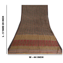 Load image into Gallery viewer, Sanskriti Vintage Brown Heavy Indian Sarees Woolen Fabric Printed 5 Yard Sari

