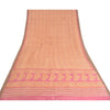 Sanskriti Vintage Pink Heavy Indian Sarees Pure Woolen Sustainable Fabric Printed 5 YD Sari