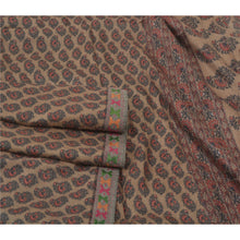 Load image into Gallery viewer, Sanskriti Vintage Heavy Sarees Pure Woolen Brown Fabric Hand Embroidered Sari
