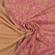 Load image into Gallery viewer, Sanskriti Vintage Heavy Sarees Pure Woolen Pink Fabric Printed &amp; Woven Sari
