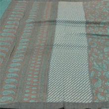 Load image into Gallery viewer, Sanskriti Vintage Heavy Sarees Pure Woolen Brown Fabric Printed &amp; Woven Sari
