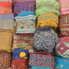 Load image into Gallery viewer, Sanskriti Vintage Assorted Sari Borders Antique Handmade Trims Sewing Craft Laces
