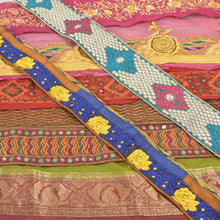 Load image into Gallery viewer, Sanskriti Vintage Assorted Sari Borders Antique Handmade Trims Sewing Craft Laces
