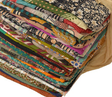 Load image into Gallery viewer, Recycled Used Pure Cotton Sari Fabric Fiber Art Craft Saree in Bulk 40 sarees, Craft Essentials
